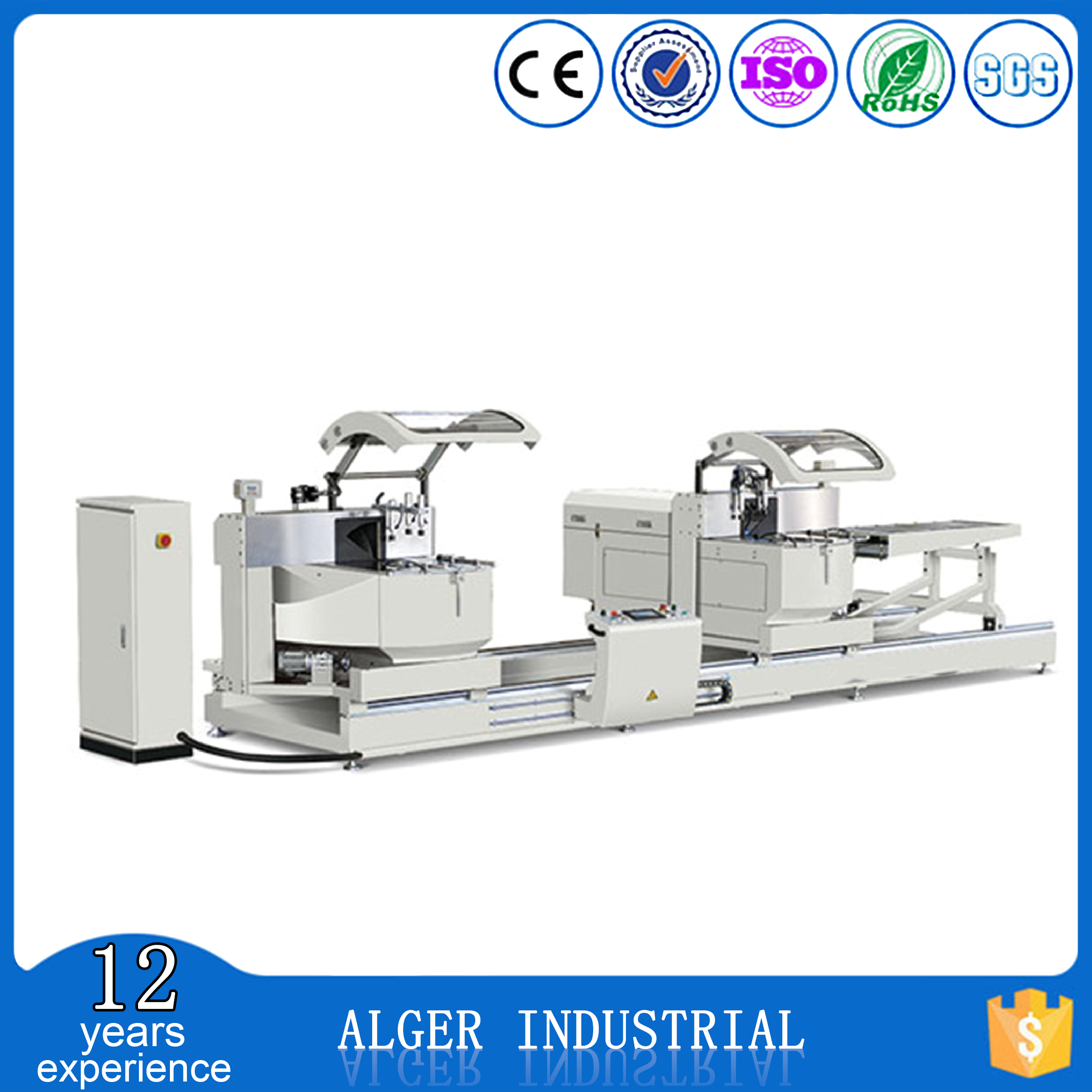 Industrial Aluminium CNC Arbitrary Angle Double Mitre Saw